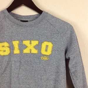 Nike Sixo Grey Marl Yellow Embroidered Sweatshirt